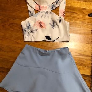 Skirt and top set
